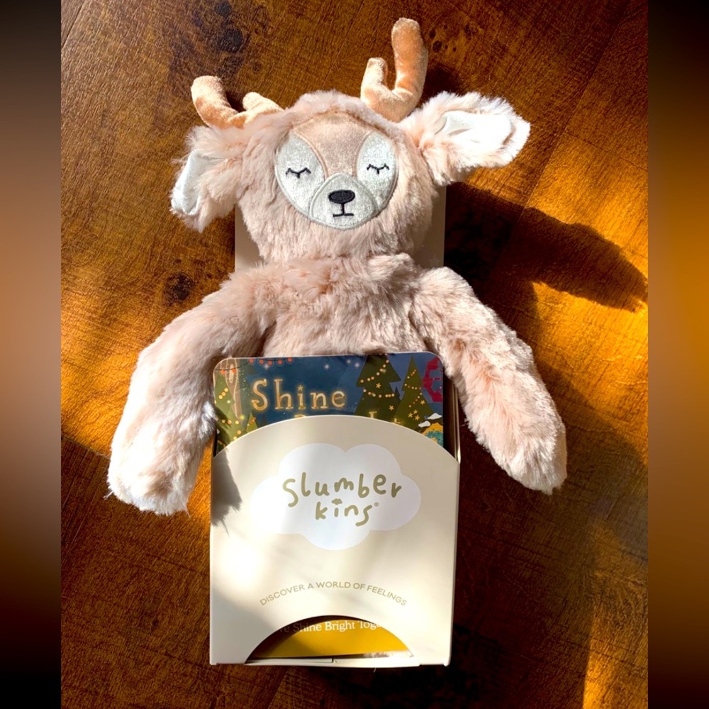 Slumberkins Shine Bright Ibex Reindeer NIB + Card